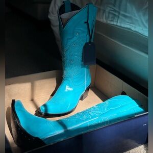 Rock’em Narrow Toe, Turquoise Boots